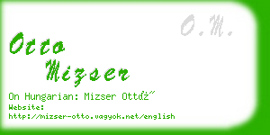 otto mizser business card